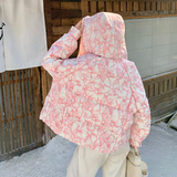 【新品现货数据好】定制印花连帽50绒羽绒服B228-A661-P275控388，女装羽绒服，浙宝228