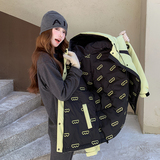 【新品】两面穿嫩芽黄50绒冲锋衣羽绒服B228-A663-P270控408，女装羽绒服，浙宝228