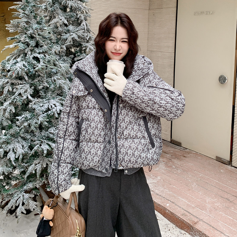 【新品现货】定制印花连帽50绒羽绒服B228-A658-P250控358，女装羽绒服，浙宝228