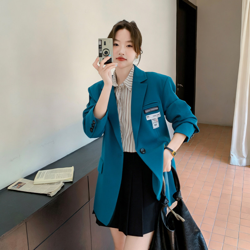 【大货】春季克莱因蓝小西装外套A678-P105控168,女装西装,浙宝228