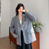 【大货】2026春季老钱风刺绣西装外套A610-P130控188，女装西装，浙宝228