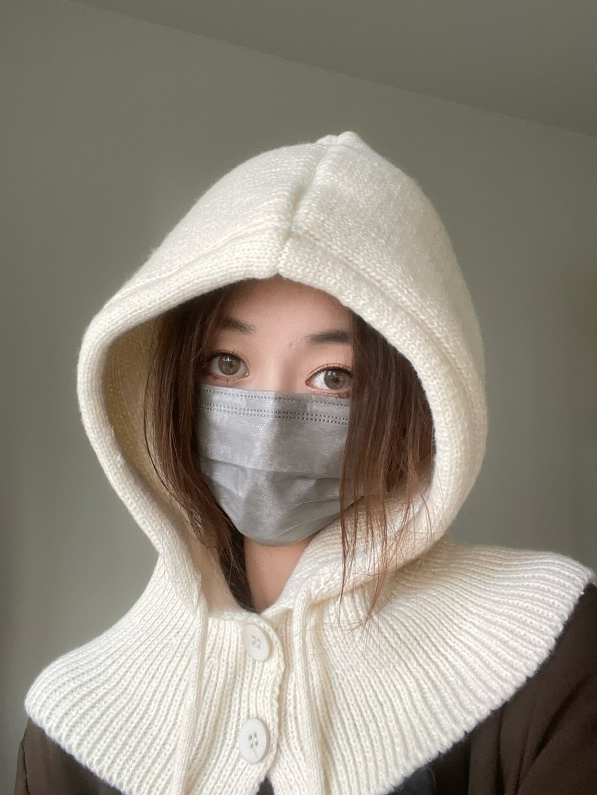 加大加宽套头帽子围脖一体大头围显脸小巴拉克拉法帽冬季情侣款帽