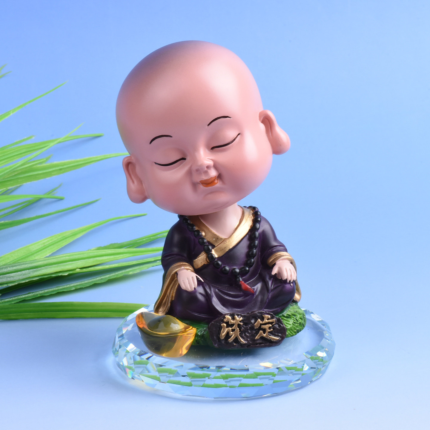 创意树脂小和尚禅意平安摆件