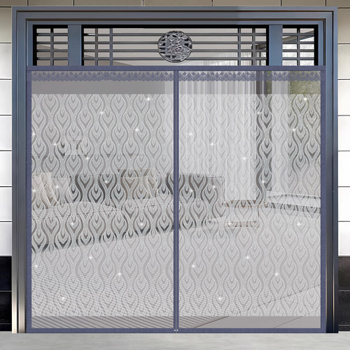 2026金刚网防蚊门帘大门刺绣烫金