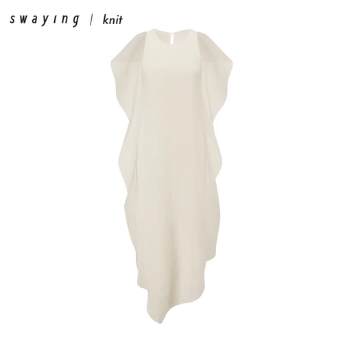 SWAYING KNIT 26SS 桑蚕丝欧根纱拼接背心裙春夏气质修身连衣裙