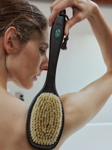 Éclatlife 非洲楝木长柄沐浴刷 去角质软毛搓背神器 eclatlife