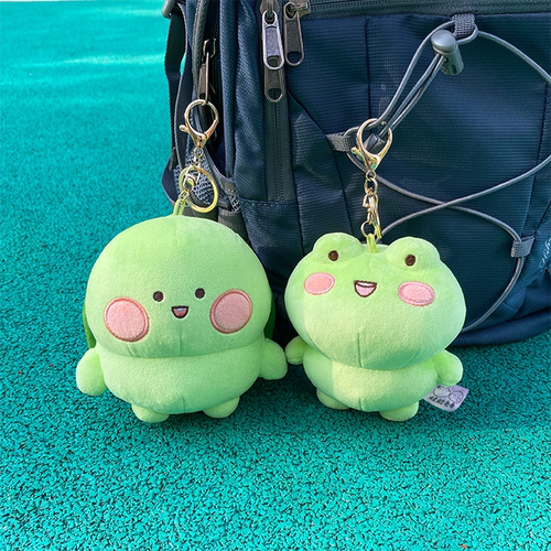 原创治愈蛙蛙龟龟卡通毛绒挂件情侣生日节日礼物动漫周边包包挂件