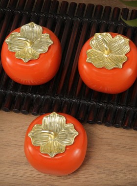 铜摆件铜柿子铜工艺品柿柿如意红红火火柿子