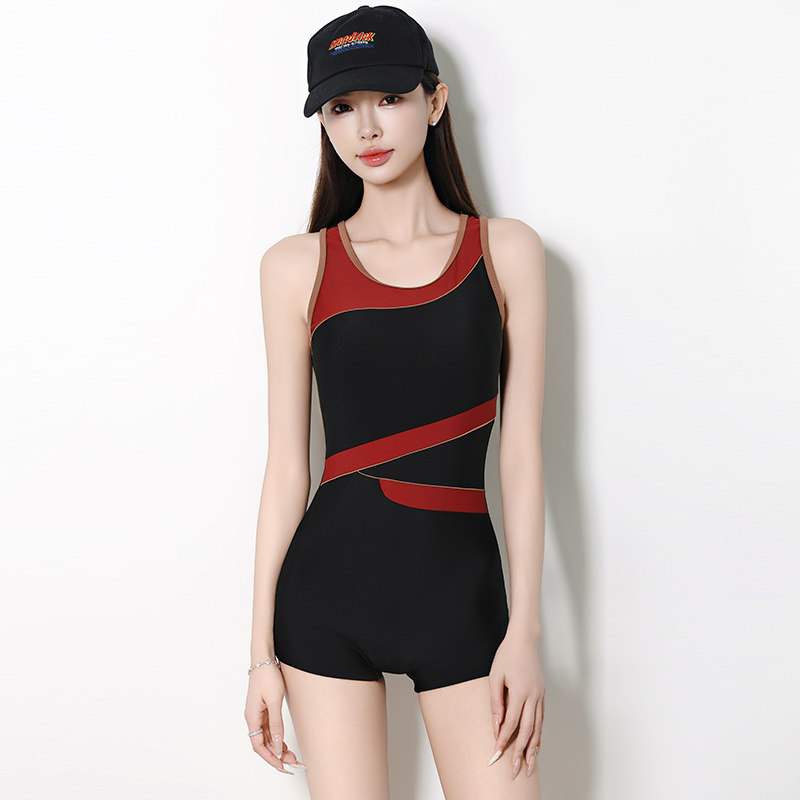 泳衣女连体平角显瘦保守2025新款专业训练紧身大码训练游泳馆专用