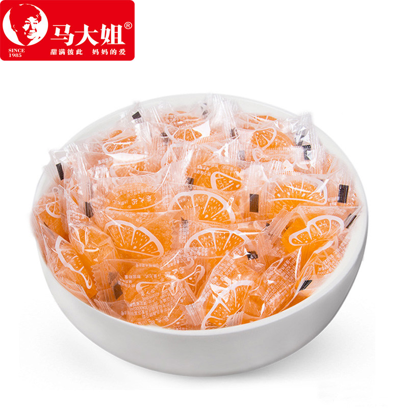 马大姐桔味软糖水果味硬糖婚庆结婚喜糖糖果散装独立包装零食小吃