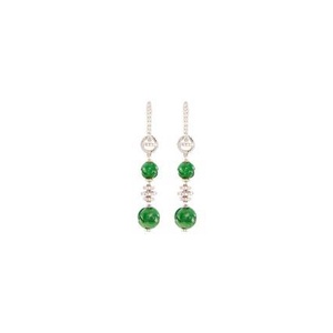 含税代购Samuel Kung jade 18K白金耳环2021新款秋冬女士奢侈品