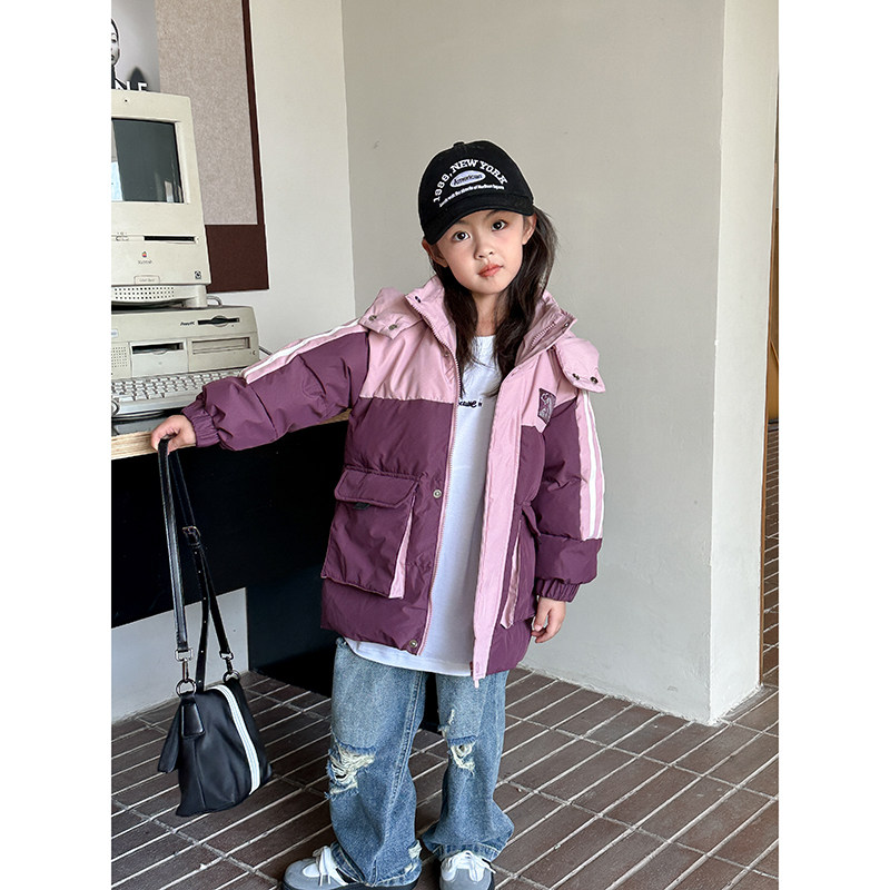 史努比新款儿童鸭绒女童男童加厚外套中大童羽绒服童装带帽秋冬款