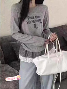 字母长袖 新款 2026春夏季 T恤91130 老板娘容容