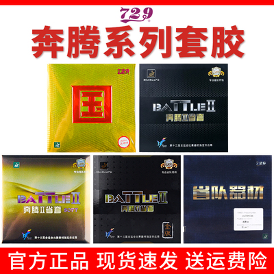 友谊729奔腾2国套省套队专供金版蓝海绵乒乓球胶皮球拍反胶套胶