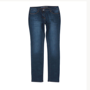 直筒裤 潮流复古港风女士弹力牛仔长裤 子 新款 外贸余单 春秋季 女装