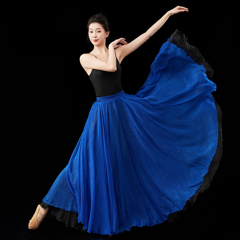 两面穿双层舞蹈裙金丝天丝2025春