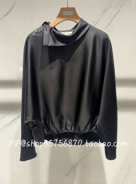 MF玛菲2025秋 专柜正品 三醋酸 薄款 斜领宽松上衣A1FZ33541 2680