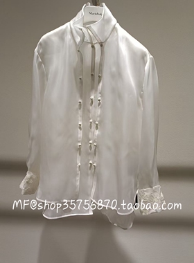 正品 ZCY朱崇恽2025年秋5A桑蚕丝 白月光衬衫 外套C1FZ32099 4680