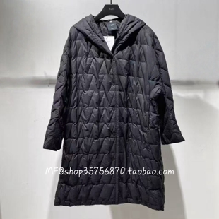 AUM奥姆2026春专柜正品 鹅绒直筒连帽中长款羽绒服M1GB1909Y 5280