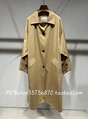 MF玛菲2025秋季专柜正品  棉 翻领 宽松 长款 风衣外套A1FZ3221F