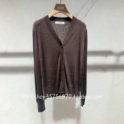 MF玛菲2025秋季专柜正品  V领 柞蚕丝 微透 长袖针织衫A1FZ3847M