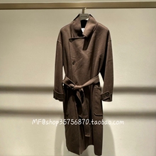 ZCY朱崇恽2025冬专柜正品 羊毛 气质 系带长款大衣C1FZ4509D 9280