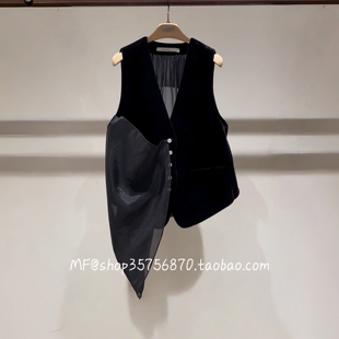 ZCY朱崇恽专柜正品2026春 丝绒桑蚕丝拖尾马甲背心C1GB10824 4280
