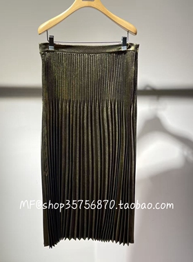 MF玛菲专柜正品2025冬 不规则A型百褶 长款半身裙A1FZ45172  2480
