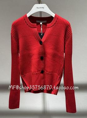 ZCY朱崇恽~2025春专柜正品红色 羊毛 针织衫 外套C1FZ1722M 3280