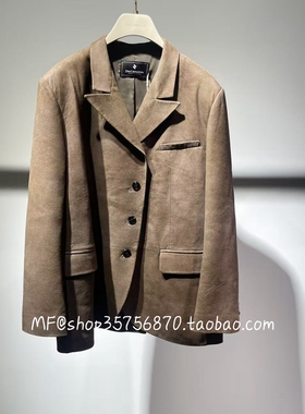 ZCY朱崇恽2026春专柜正品 羊皮革 西装休闲皮外套C1GB1600P 14800