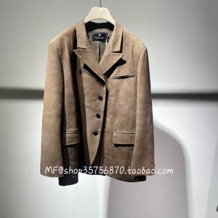 ZCY朱崇恽2026春专柜正品 羊皮革 西装休闲皮外套C1GB1600P 14800