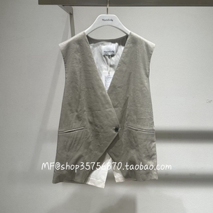 2025夏季 马甲外套A1FZ20034 专柜正品 一粒扣 3480 V领 MF玛菲