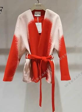 MF玛菲~2024冬季专柜正品羊毛 宽松 茧型 短款外套A1EG44528 7980