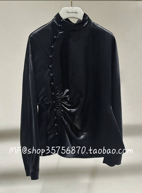 ZCY朱崇恽2025冬专柜正品 醋纤 新中式 褶皱 衬衣C1FZ43221 3680