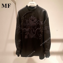 ZCY朱崇恽~2024冬专柜正品 游龙 中式 偏门襟上衣 C1DE45321 6280