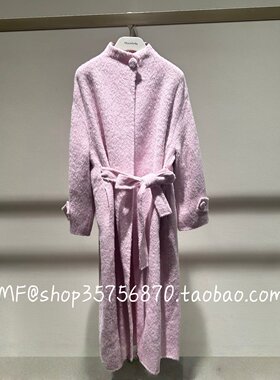 ZCY朱崇恽2025冬专柜正品 羊驼毛 立领 长款大衣C1FZ4111D 16800