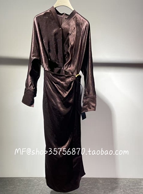 ZCY朱崇恽2026春专柜正品 醋纤收腰气质长款连衣裙CCGB10066 4980