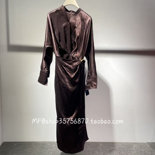 ZCY朱崇恽2026春专柜正品 醋纤收腰气质长款连衣裙CCGB10066 4980