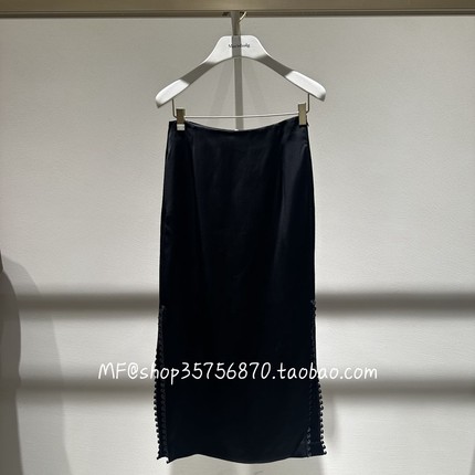 ZCY朱崇恽2026春专柜正品 缎面海浪花边开衩半身裙C1GB11152 3980