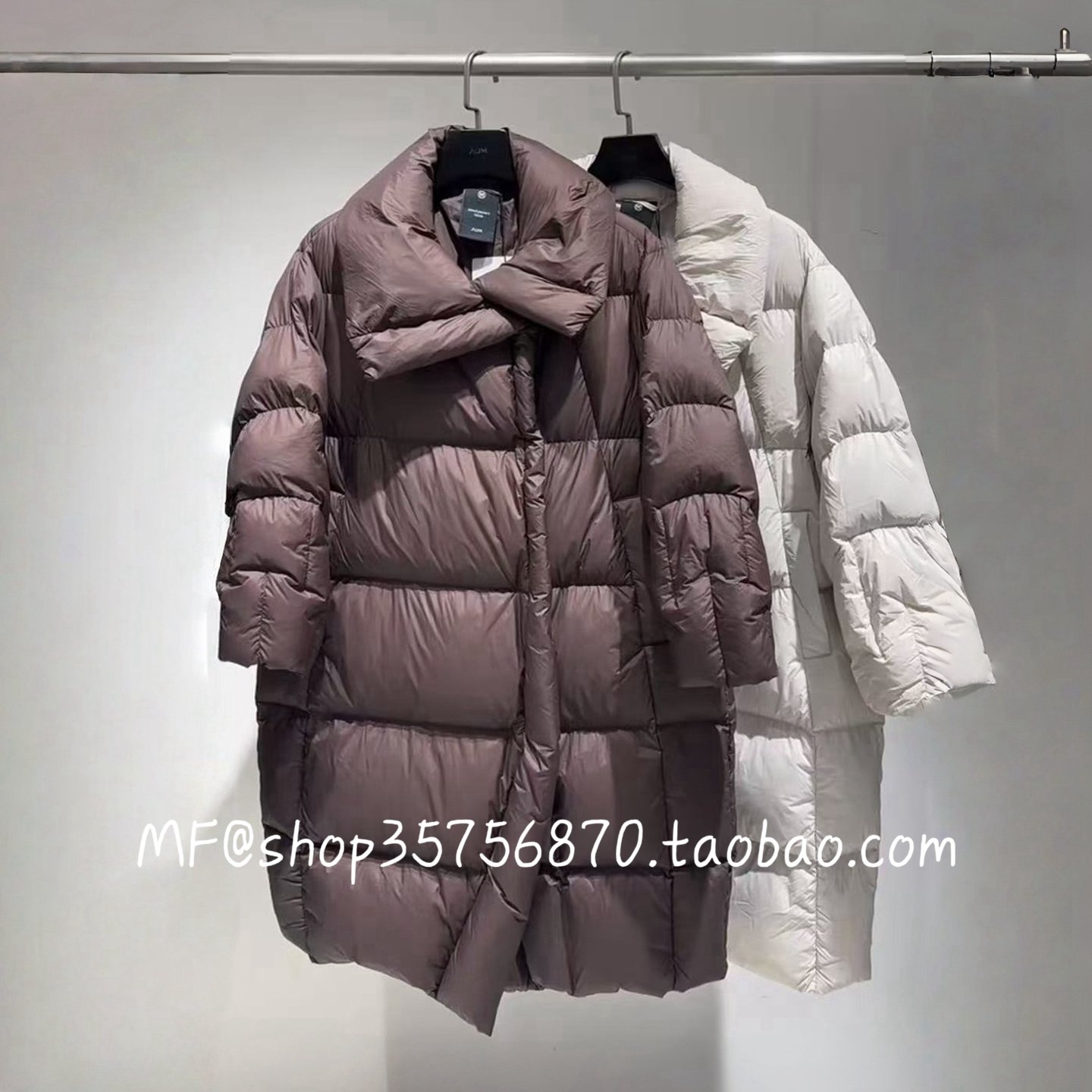 AUM奥姆2025冬正品廓形中长款羽绒服M1FZ4925Y棕 M1FZ4966Y白5480
