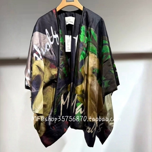 MF玛菲专柜正品2026春 桑蚕丝 宽松 油画披肩 外套A1GB1300G 6680