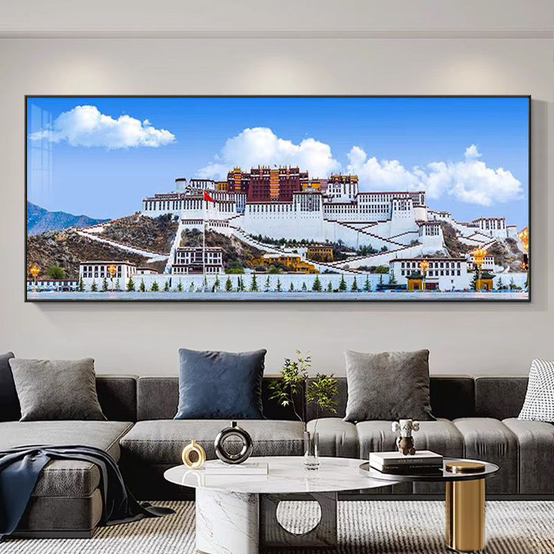 布达拉宫钻石画满钻新款客厅大幅西藏风景水晶钻十字绣粘钻画手工