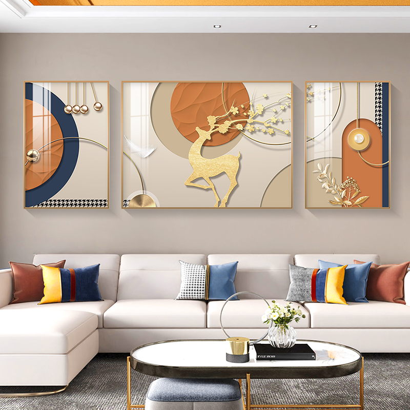 钻石画北欧麋鹿轻奢客厅