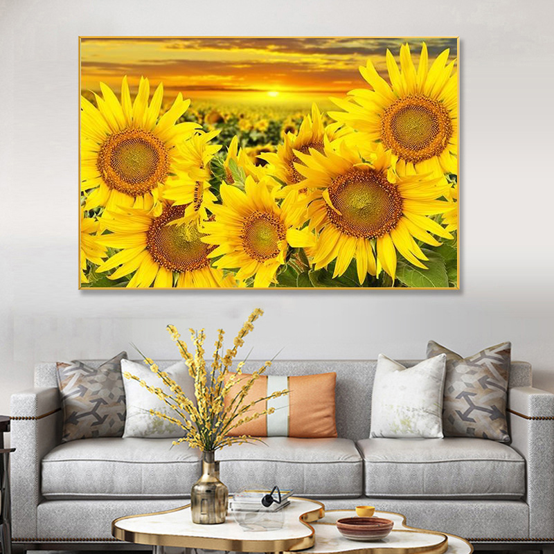 钻石画现代北欧餐厅卧室床头植物