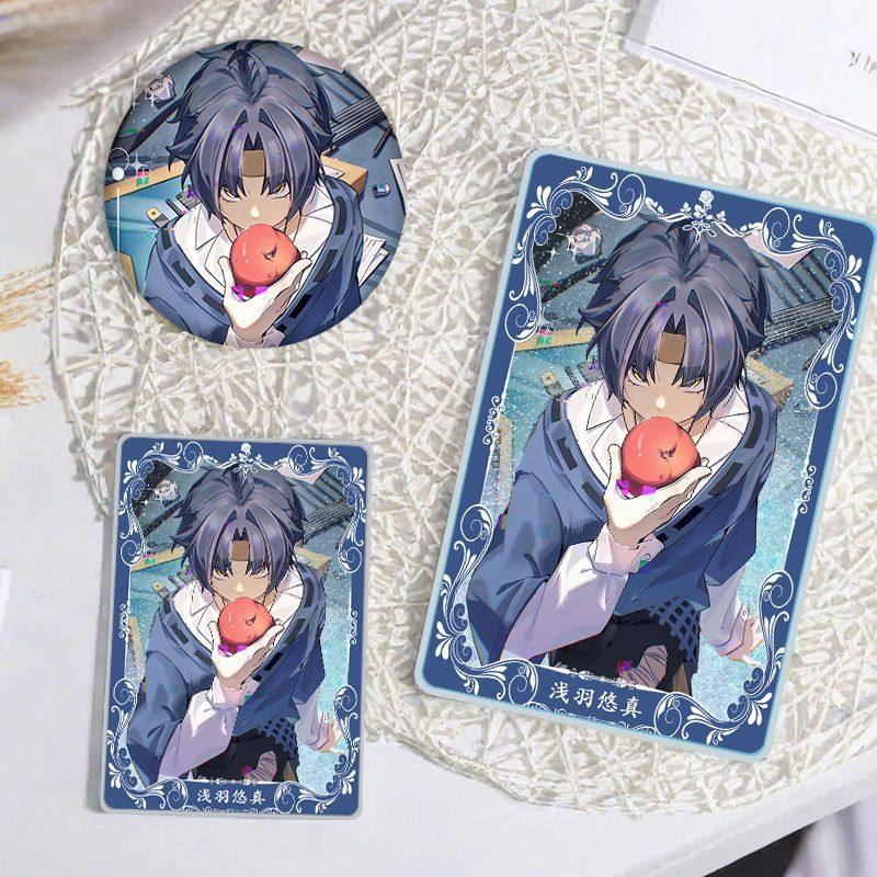 绝区零浅羽悠真周边亚克力流沙麻吧唧徽章砖立牌学生精美桌面