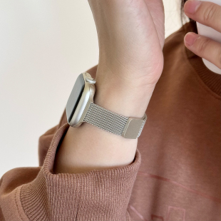 康康 米兰applewatch金属适用iwatch9苹果手表表带s10创意kt 细版