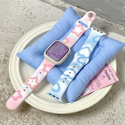 康康的原创梦幻星星适用iwatch9876se苹果手表硅胶表带applewatch