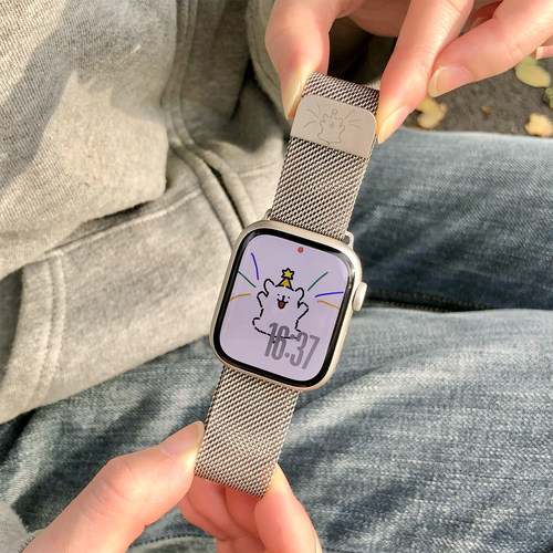 康康的原创线条小狗米兰尼斯适用iwatch11苹果手表表带applewatch