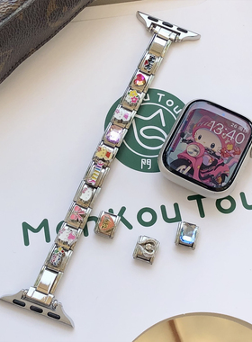 康康的原创春夏KT猫卡通模块手链适用iwatch11s10se9苹果手表表带