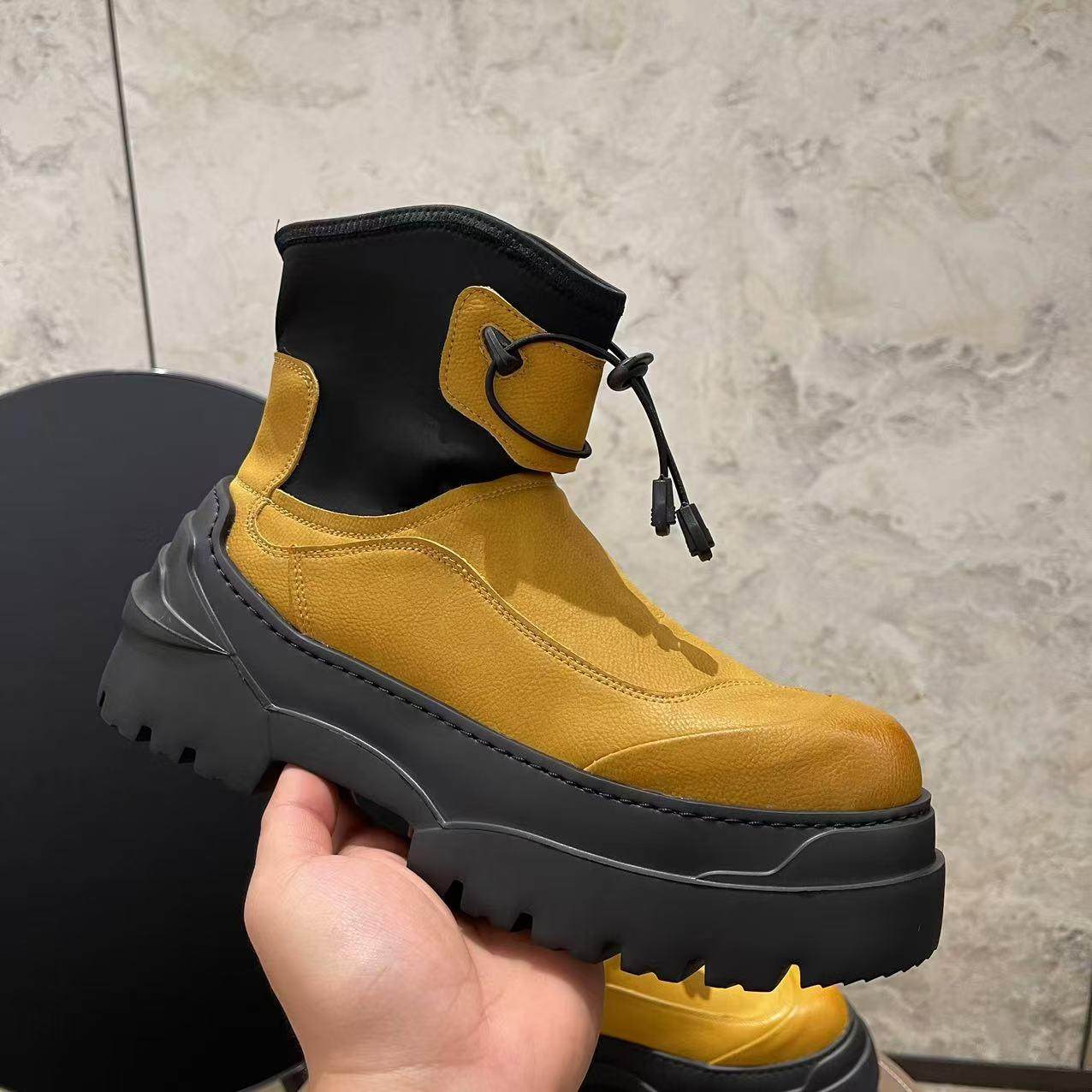 马丁靴中帮增高切尔西靴